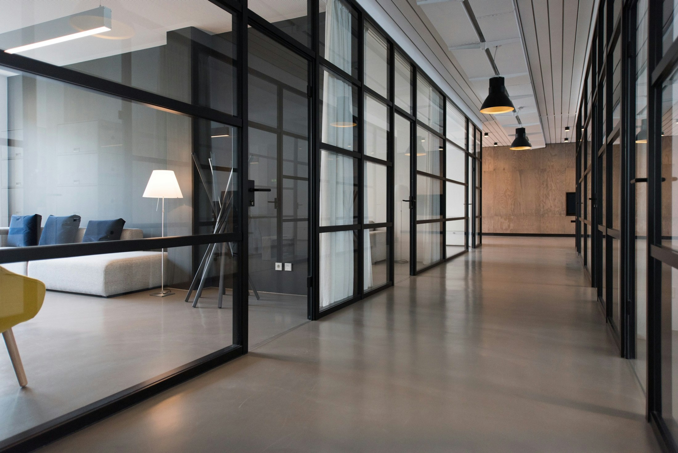 Bright, clean modern office interior